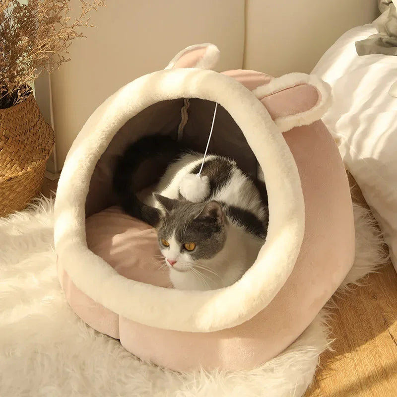 Washable Pet Lounger Cushion – Cozy Cat & Small Dog Bed