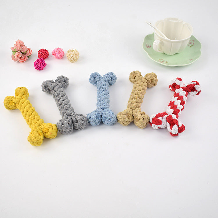 Dog teething resistant cotton rope toys, small, medium and large dog toys, knotted toys, braided chewing ropes for pets
