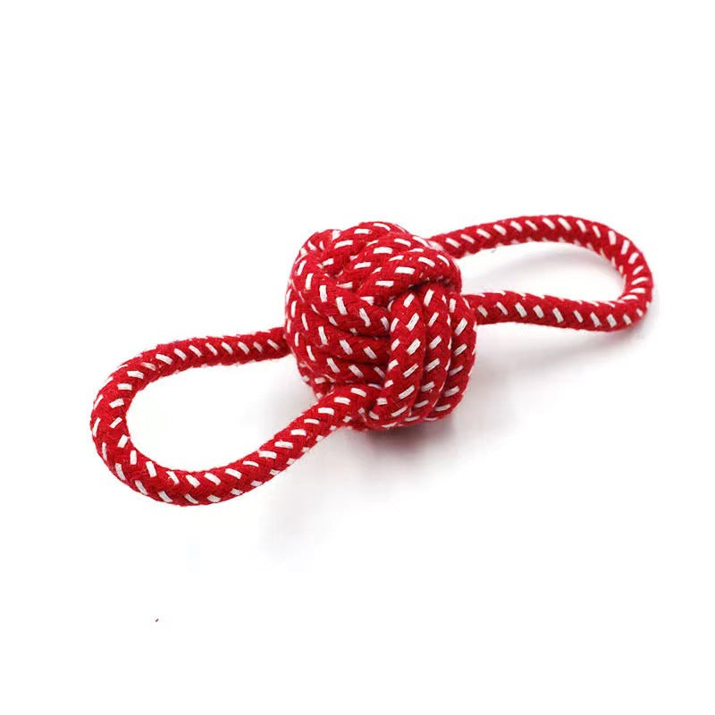 Dog teething resistant cotton rope toys, small, medium and large dog toys, knotted toys, braided chewing ropes for pets