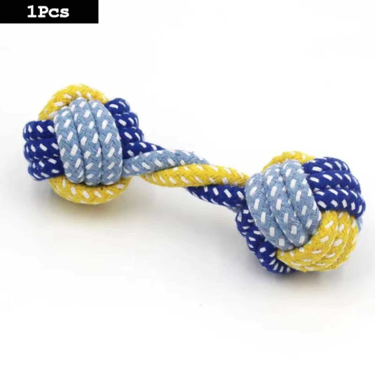 Dog teething resistant cotton rope toys, small, medium and large dog toys, knotted toys, braided chewing ropes for pets