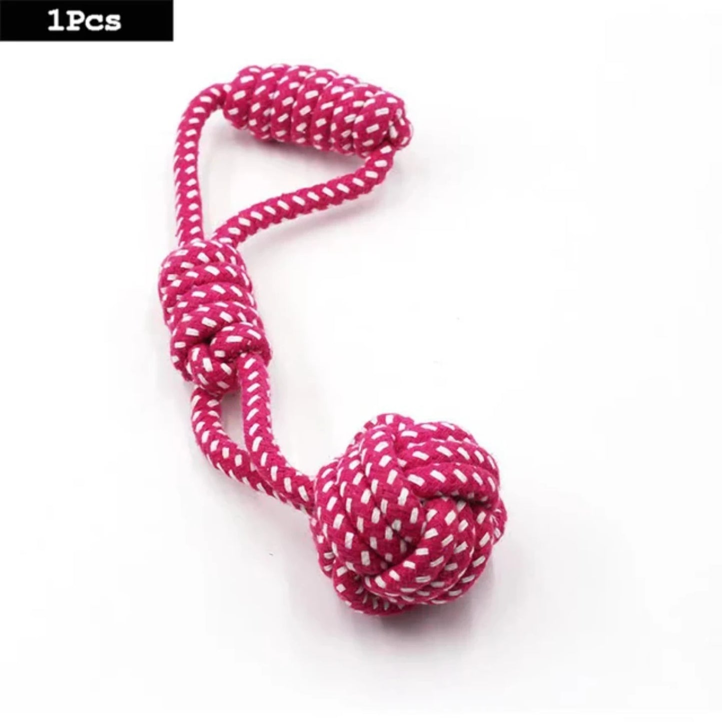 Dog teething resistant cotton rope toys, small, medium and large dog toys, knotted toys, braided chewing ropes for pets