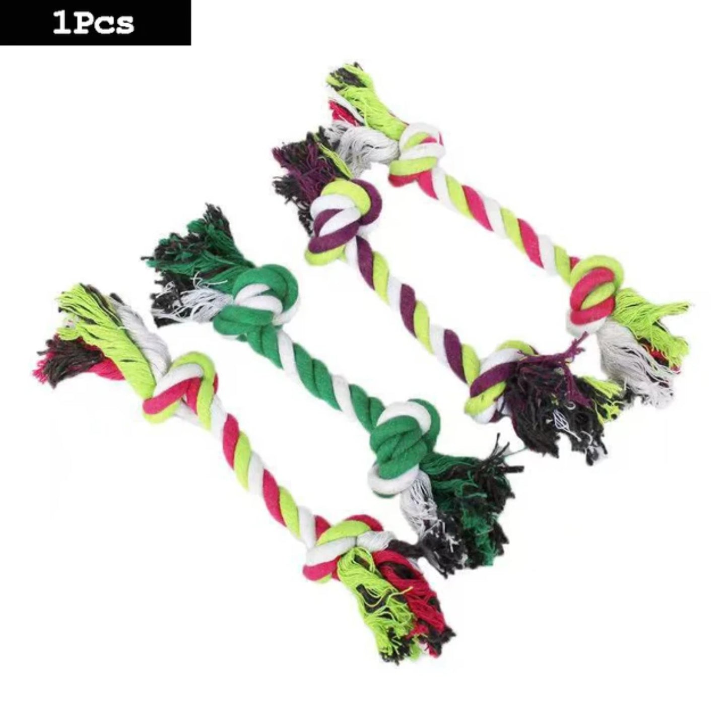 Dog teething resistant cotton rope toys, small, medium and large dog toys, knotted toys, braided chewing ropes for pets