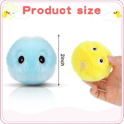 Cat Toys Plush Electric Catnip Training Toy Interactive Ball Smart Kitten Touch Sounding Pet Product Squeak Toy Ball