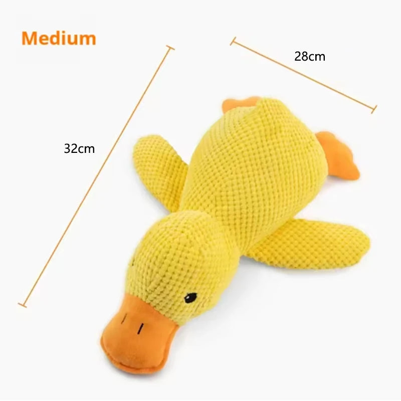 ideal for playtime & naps Suitable for all dog sizes Plush Duck Dog Toy – Bite-Resistant