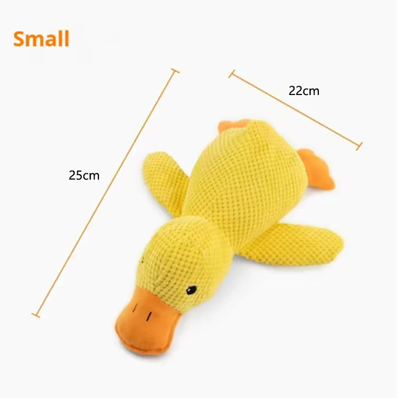 ideal for playtime & naps Suitable for all dog sizes Plush Duck Dog Toy – Bite-Resistant