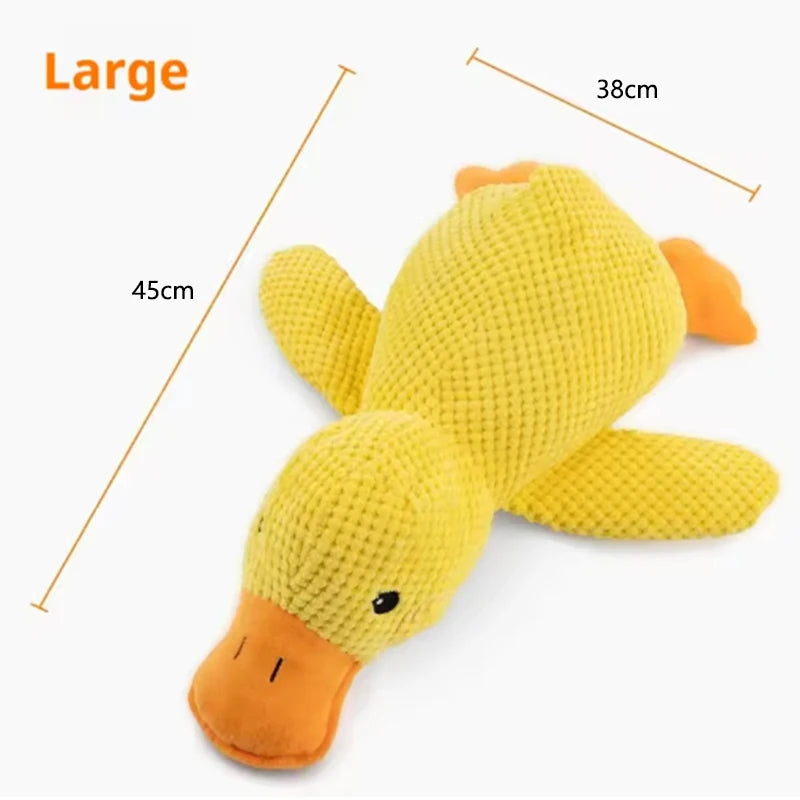 ideal for playtime & naps Suitable for all dog sizes Plush Duck Dog Toy – Bite-Resistant